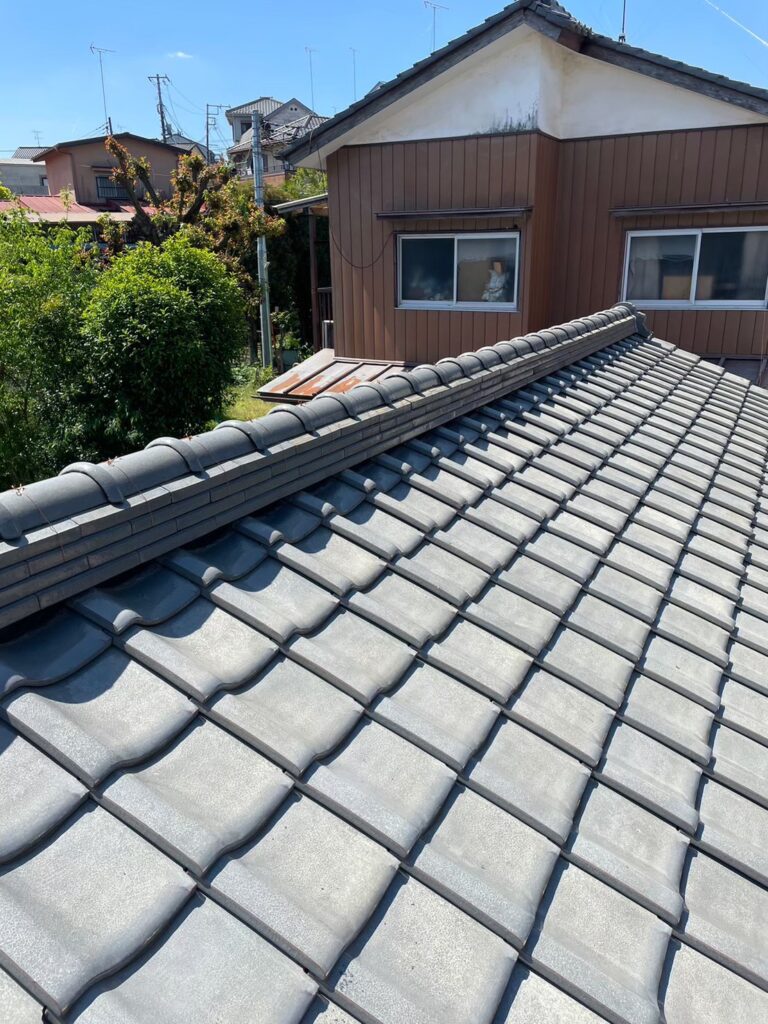 和瓦の棟部ズレ詰み直し