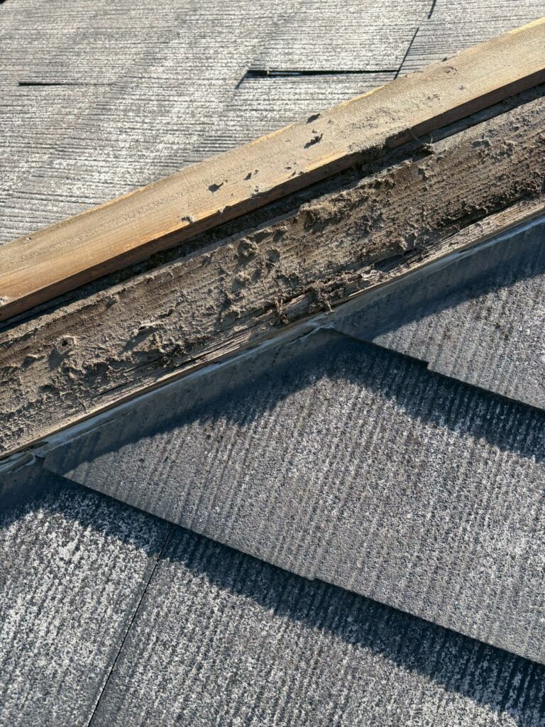 屋根点検エピソード① 棟板金剥がした１