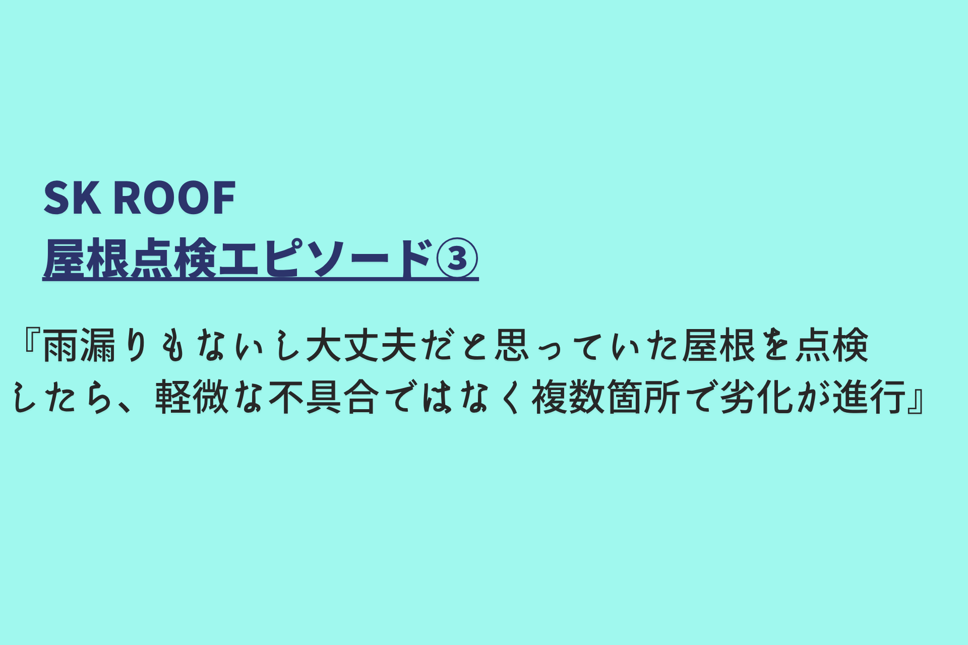 屋根点検エピソード③